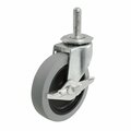 Shepherd CASTER TPR STEM W/BRAKE 3 IN GREY 3266